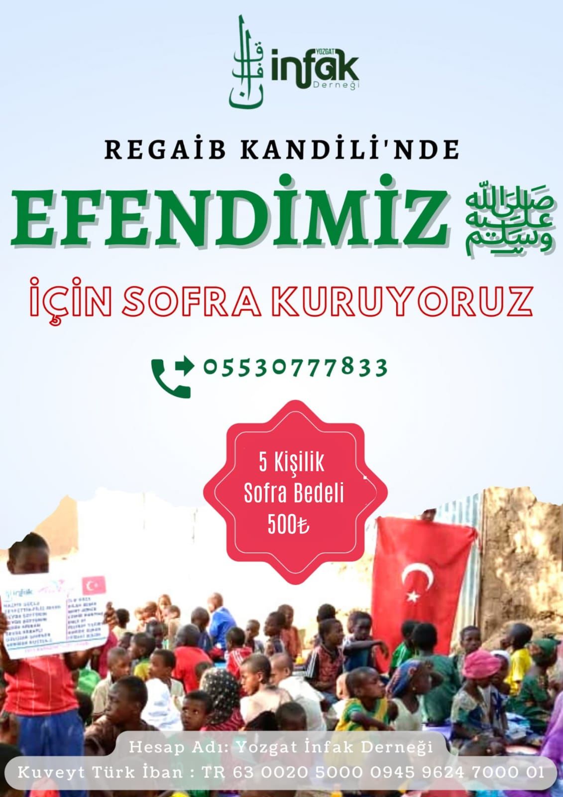 Regaib Kandili'nde Efendimiz sas için Sofra Kuruyoruz